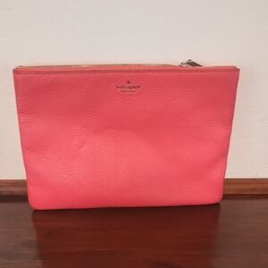 Kate Spade Pink Leather Clutch